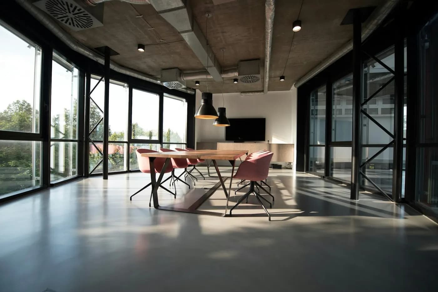 Meeting room with natural light